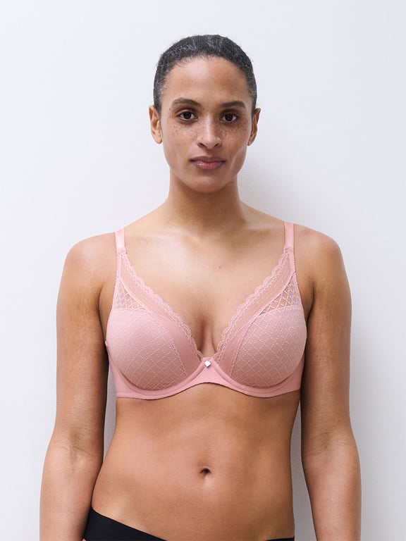 Chantelle | Norah Chic - Norah Chic Plunge T-Shirt Bra Rose Sable - 1