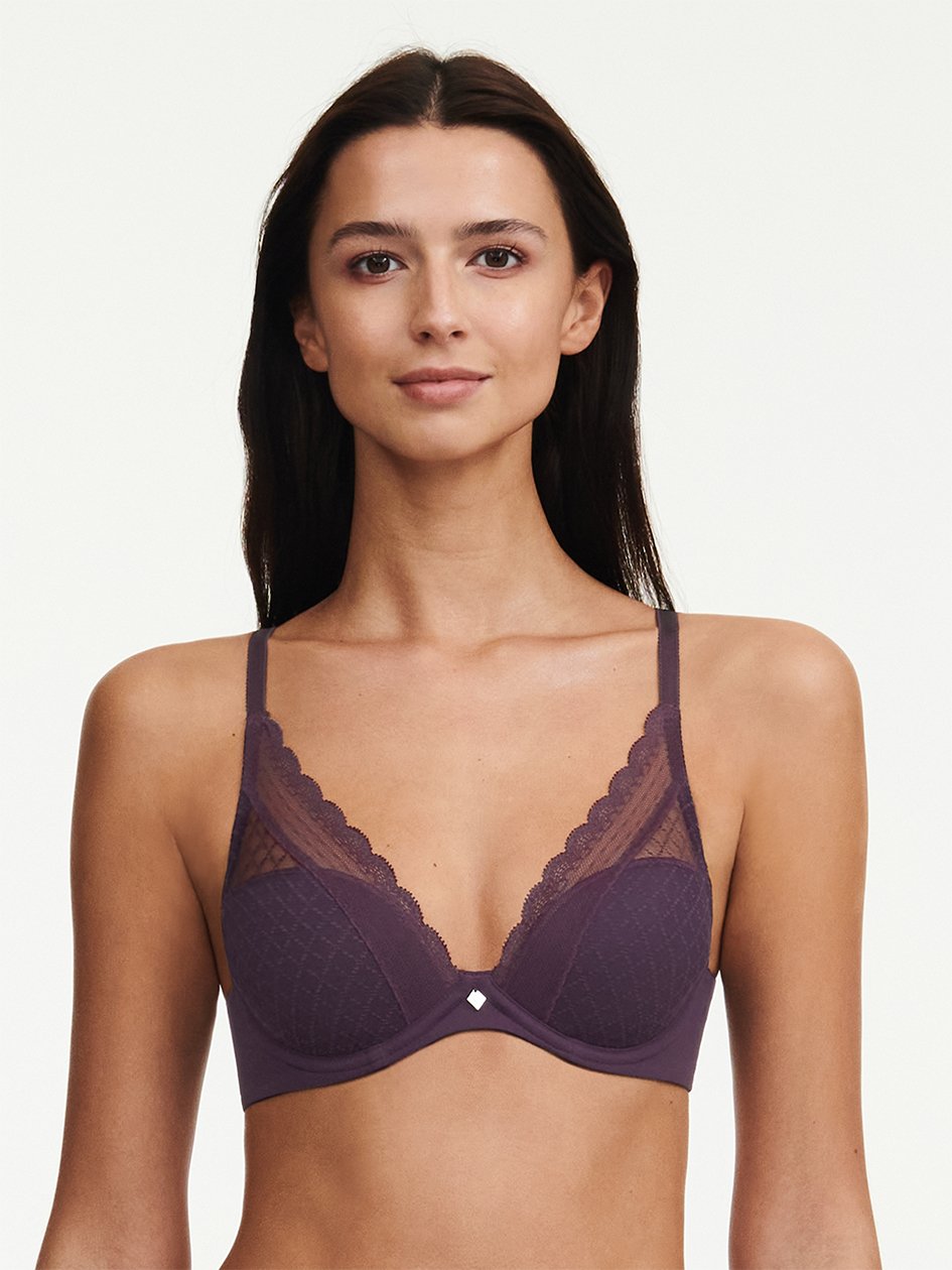 Norah Chic Plunge T-Shirt Bra Aubergine