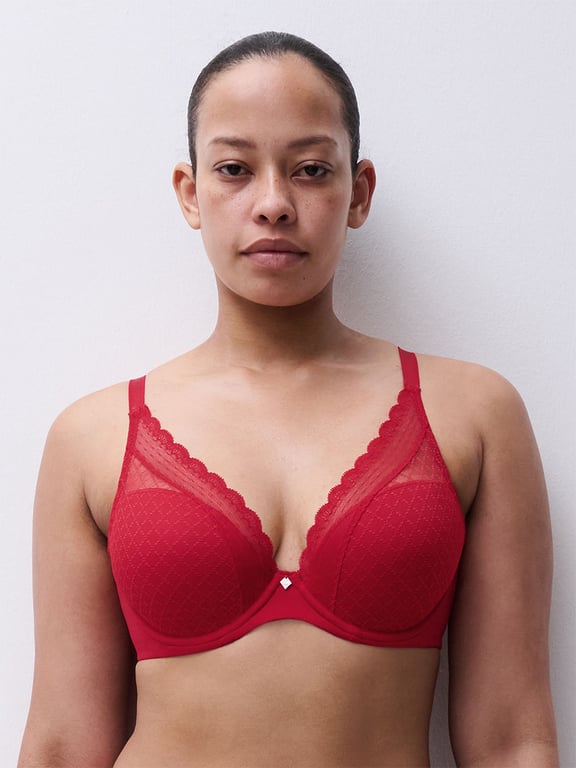 Chantelle Easy feel | NORAH CHIC - Norah Chic Plunge T-Shirt Bra Poppy - 1