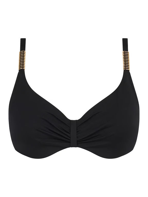 Icon Full Coverage Underwire Swim Top Black - 1