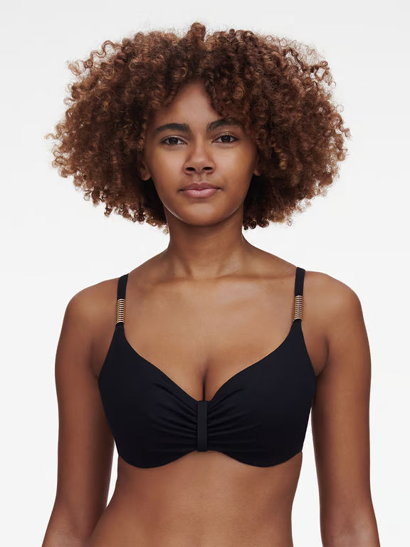 Icon Full Coverage Underwire Swim Top Black - 2