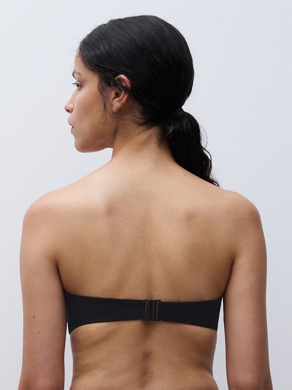 Icon Push Up Convertible Bandeau Swim Top Black