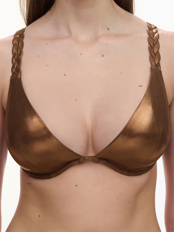Shaman Plunge Underwire Swim Top Shadow Bronze - 4
