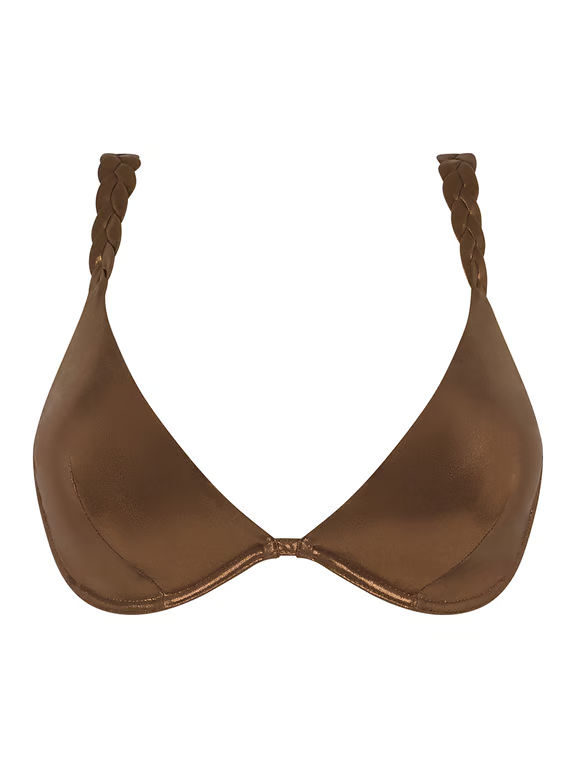Shaman Plunge Underwire Swim Top Shadow Bronze - 1