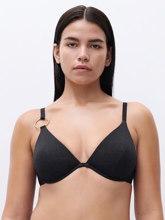 Eclipse Plunge Underwire Swim Top Black - 2