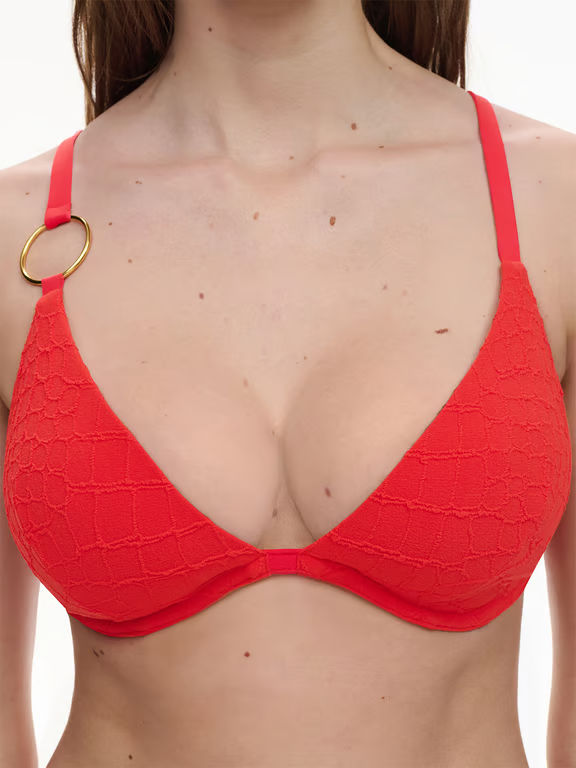 Eclipse Plunge Underwire Swim Top Amazon Red - 4