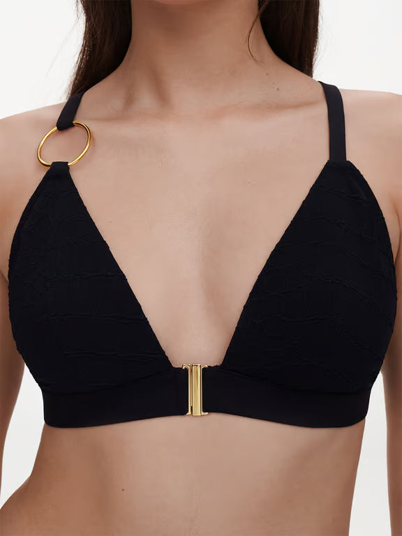 Eclipse Triangle Swim Top Black - 4