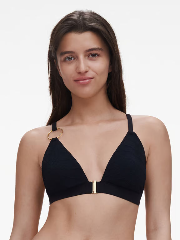 Eclipse Triangle Swim Top Black - 2