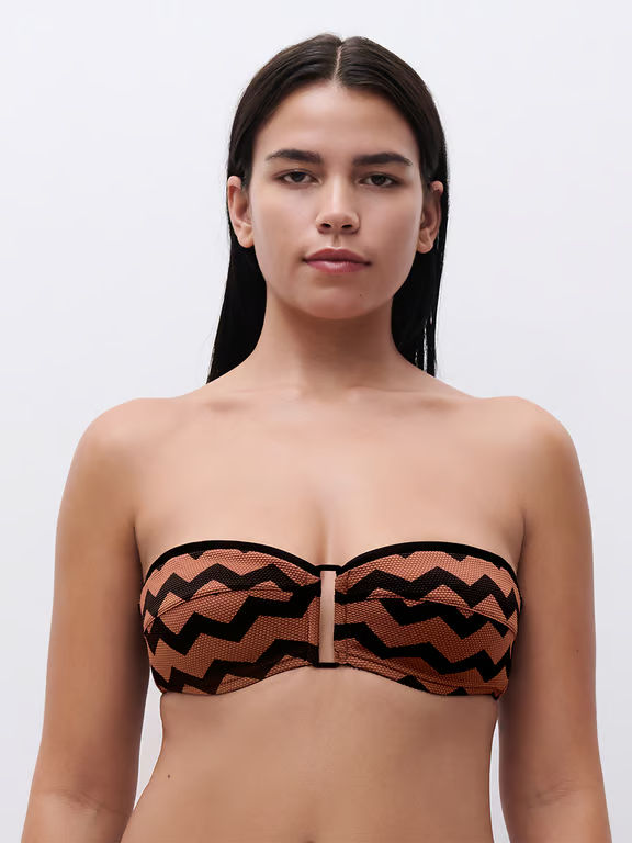Totem Wirefree Bandeau Swim Top Hypnotic Earth - 4