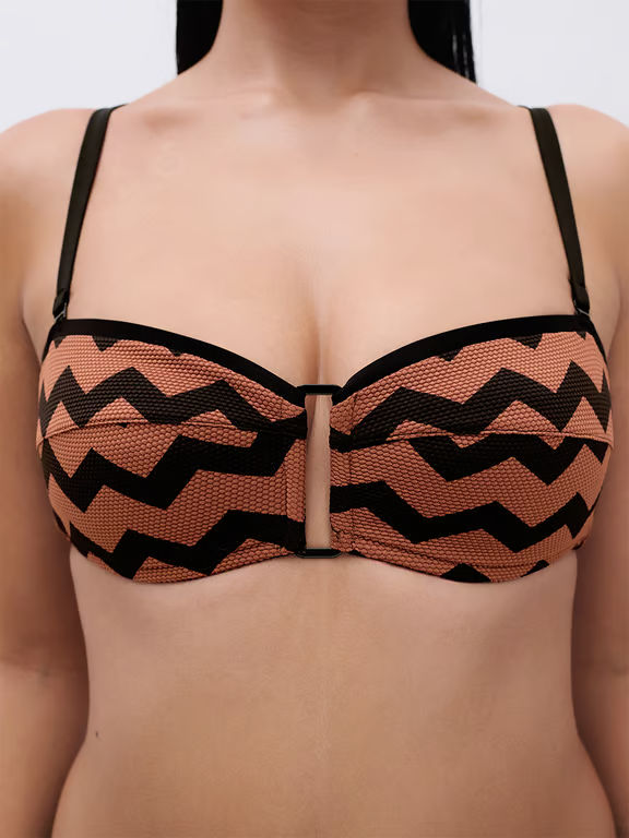 Totem Wirefree Bandeau Swim Top Hypnotic Earth - 3