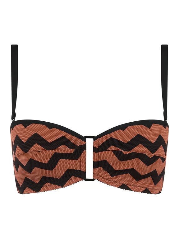 Totem Wirefree Bandeau Swim Top Hypnotic Earth - 1
