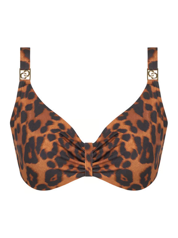 Sauvage Full Coverage Underwire Swim Top Wild Leopard - 1