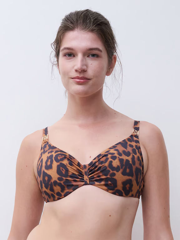 Sauvage Full Coverage Underwire Swim Top Wild Leopard - 2