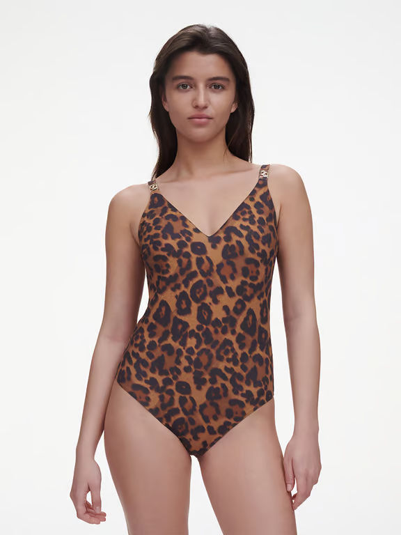 Sauvage Plunge Swimsuit Wild Leopard - 2