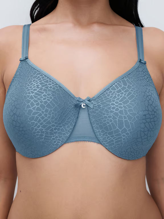 C Magnifique Seamless Unlined Minimizer Bra Jeans Blue - 3