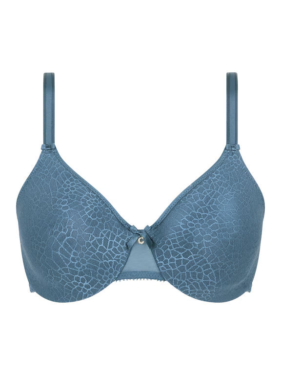 C Magnifique Seamless Unlined Minimizer Bra Jeans Blue - 1