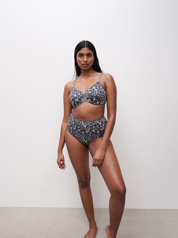 C Magnifique Seamless Unlined Minimizer Grey Leopard - 5
