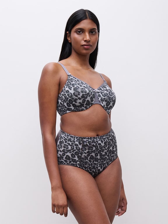 C Magnifique Seamless Unlined Minimizer Grey Leopard - 3
