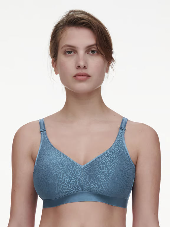 C Magnifique Seamless Full Support Wireless Bra Jeans Blue - 0