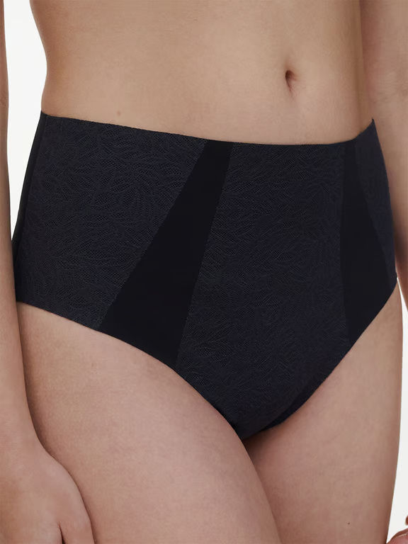 Pure Lace High Waist Support Brief Black - 3