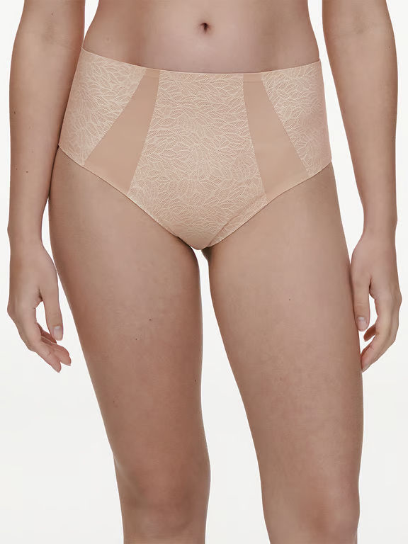 Pure Lace High Waist Support Brief Nude Blush - 0