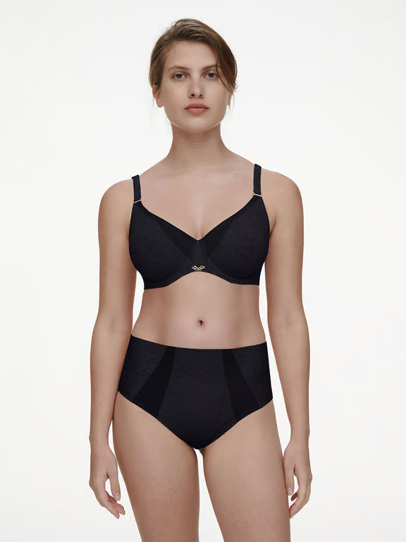 Pure Lace Unlined Underwire Bra Black - 4