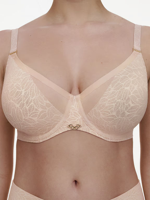 Pure Lace Unlined Underwire Bra Nude Blush - 3