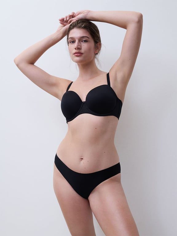 Comfort Chic Full Bust Strapless Bra Black - 5