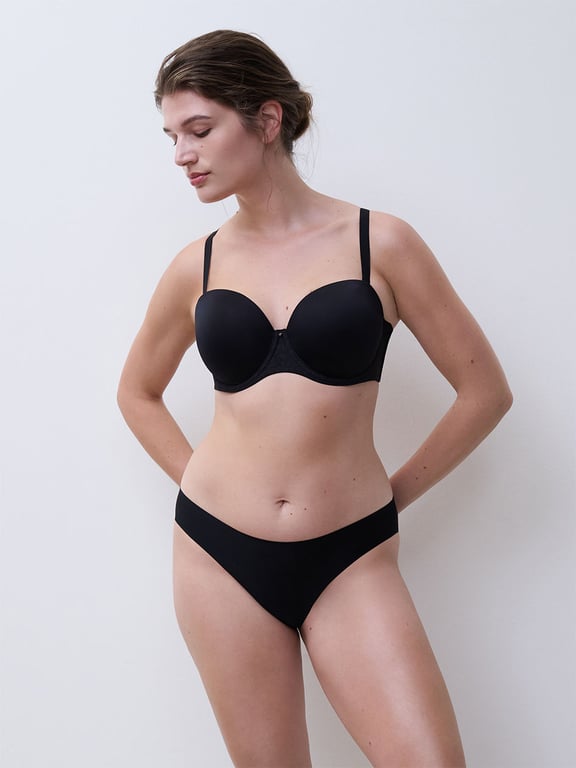 Comfort Chic Full Bust Strapless Bra Black - 4