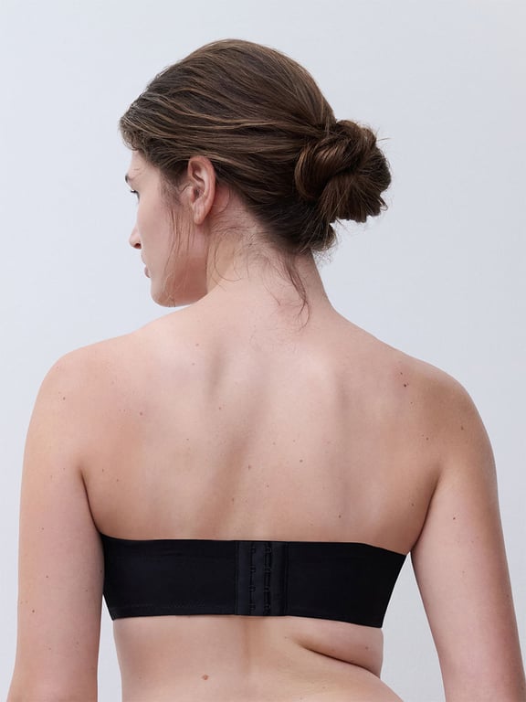 Comfort Chic Full Bust Strapless Bra Black - 2