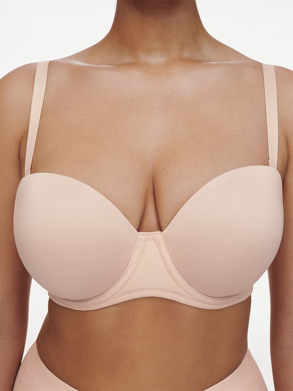 Comfort Chic Full Bust Strapless Bra Nude Rose - 7