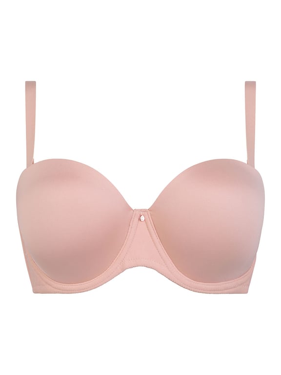Comfort Chic Full Bust Strapless Bra Nude Rose - 1