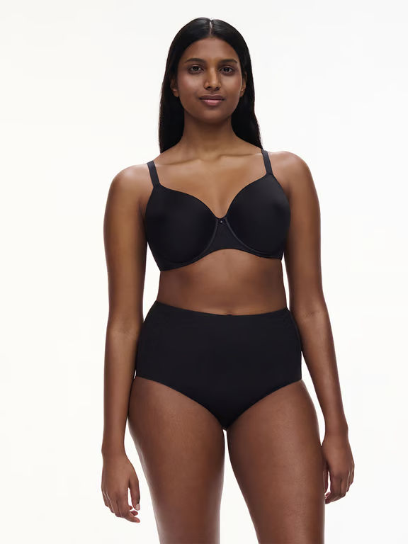 Comfort Chic Back Smoothing T-Shirt Bra Black - 6