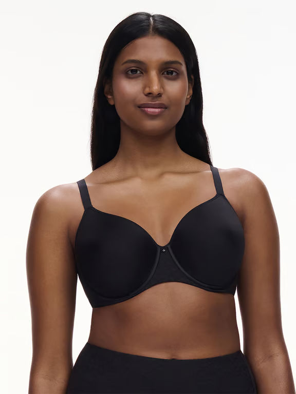 Comfort Chic Back Smoothing T-Shirt Bra Black - 1