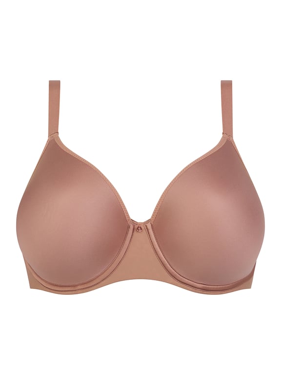 Chantelle | COMFORT CHIC - Comfort Chic Back Smoothing T-Shirt Bra Coffee Latte Nude - 2