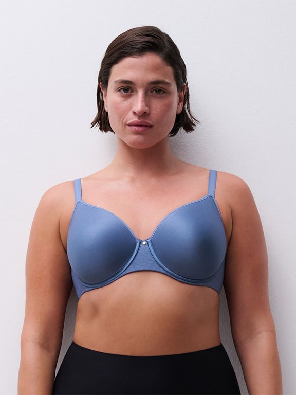 Chantelle | COMFORT CHIC - Comfort Chic Back Smoothing T-Shirt Bra Storm Blue - 1