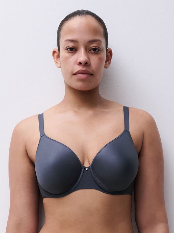 Comfort Chic Back Smoothing T-Shirt Bra Dark Charcoal - 2