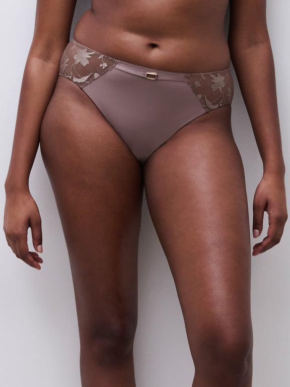 Chantelle | Idyll - Idyll Lace Mid Rise Bikini Nutmeg - 1