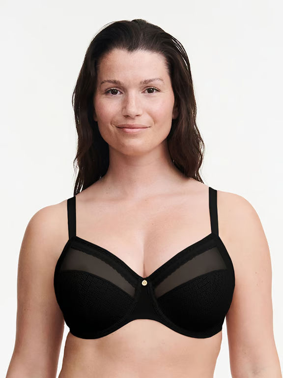 Chantelle | Lucie Lace Comfort - Lucie Lace Comfort Underwire Bra Black - 1