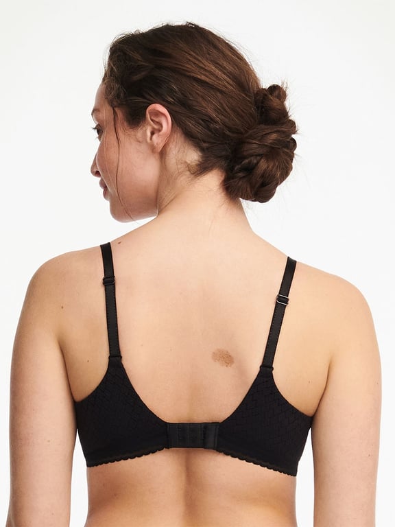 Lucie Lace Sexy Comfort T-Shirt Bra Black - 1