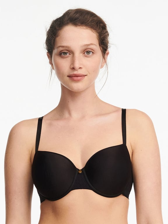 Lucie Lace Sexy Comfort T-Shirt Bra Black - 0