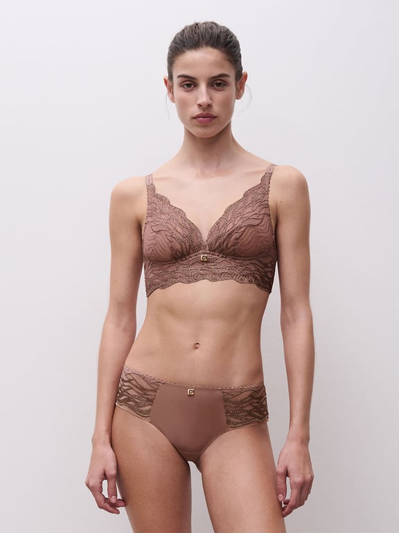 Vibe Wireless Support Bra Cinnamon Lurex - 4