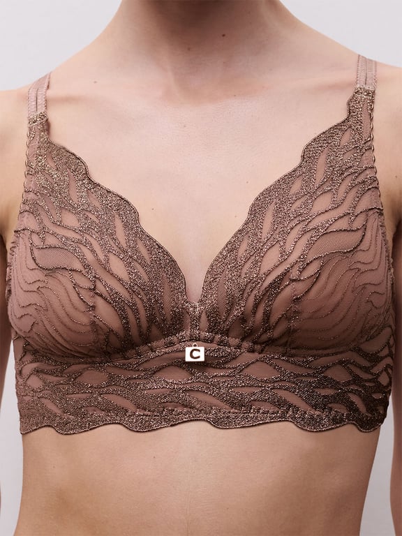 Vibe Wireless Support Bra Cinnamon Lurex - 3