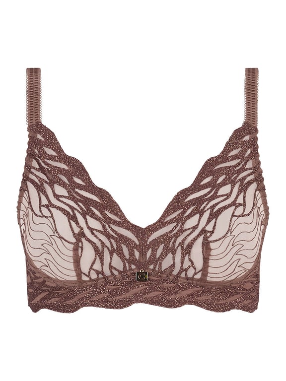 Vibe Wireless Support Bra Cinnamon Lurex - 1