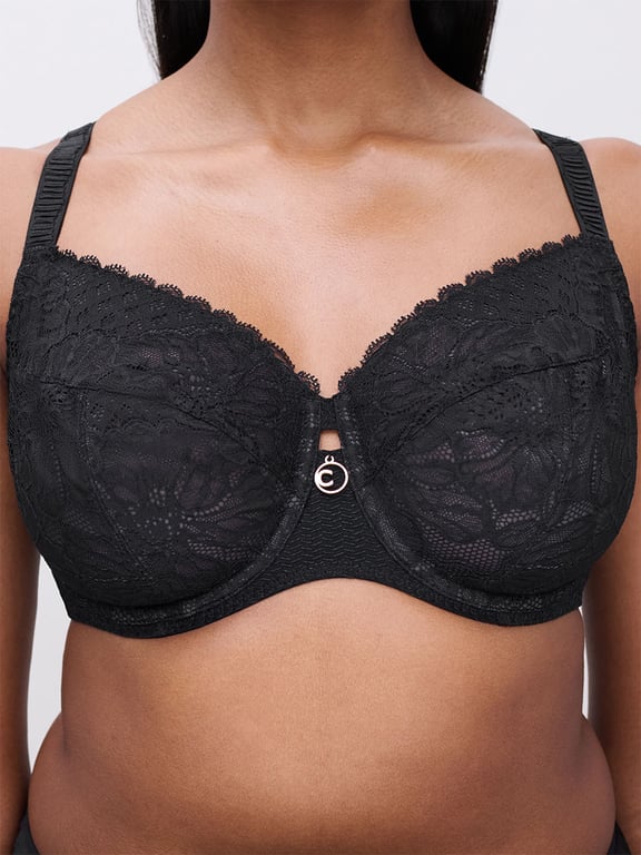 Sublime Lace Full Coverage Unlined Underwire Bra Black - 5