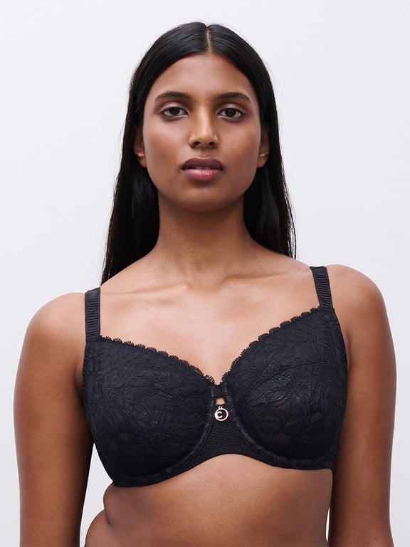 Sublime Lace Full Coverage Unlined Underwire Bra Black - 2