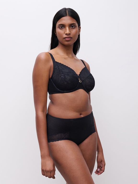 Sublime Lace Full Coverage Unlined Underwire Bra Black - 4