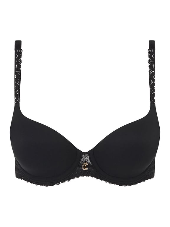 Romance Low Coverage T-Shirt Bra Black - 1