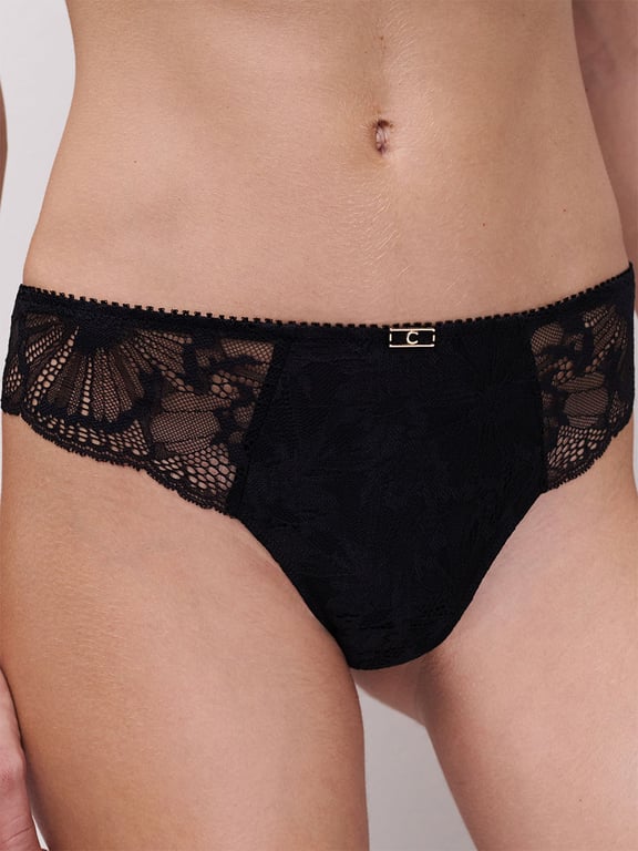 Muse Lace Thong Black - 3