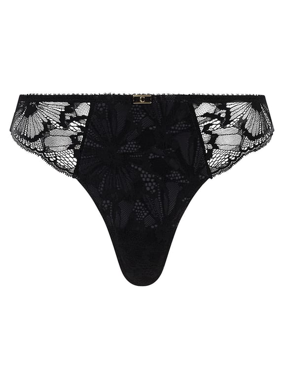 Muse Lace Thong Black - 1